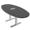 Skutchi Designs 45.25 in W, 71.5 in L, 29 in H, Engineered Wood Top, Grey HAR-BOVL-46X72-T-ELEC-ASIANNIGHT - alternate 1